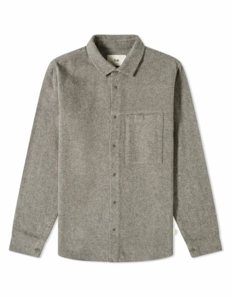 FOLK Clean Cuff Flannel Shirt